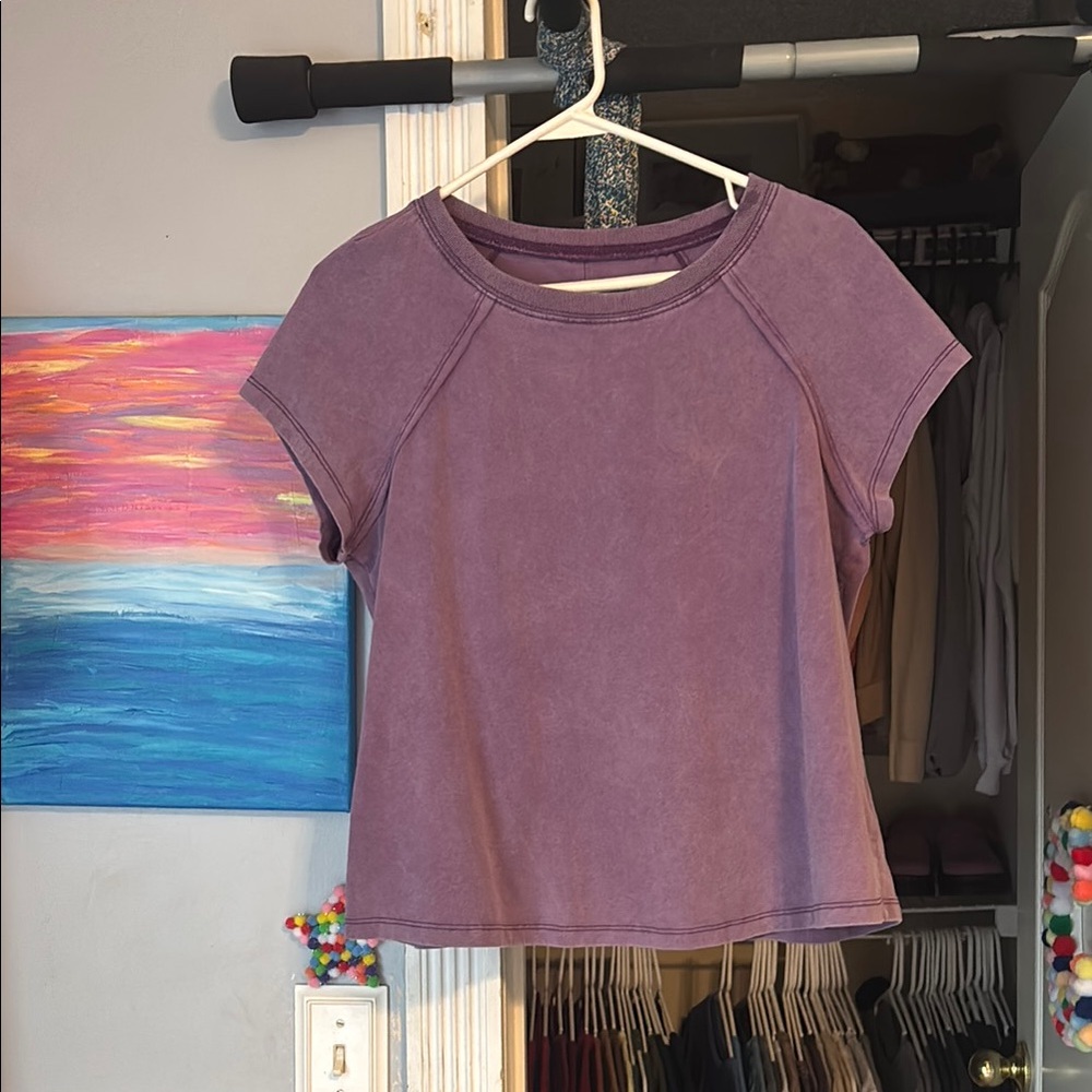 Purple Short Sleeve Top